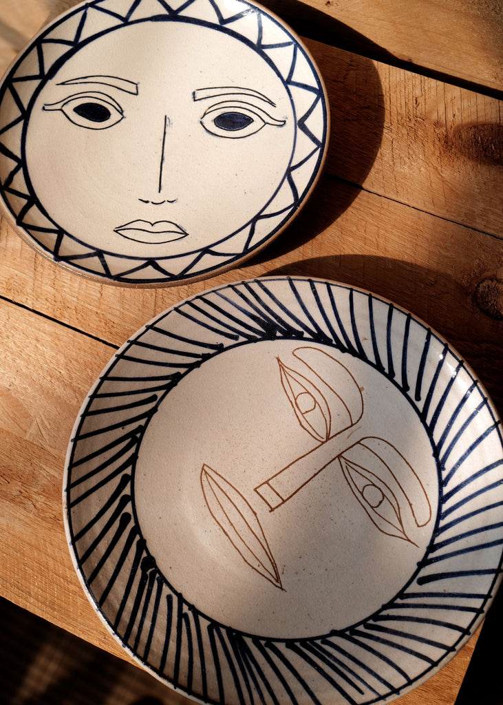 Sun & Moon Dessert Plates - Slow Roads