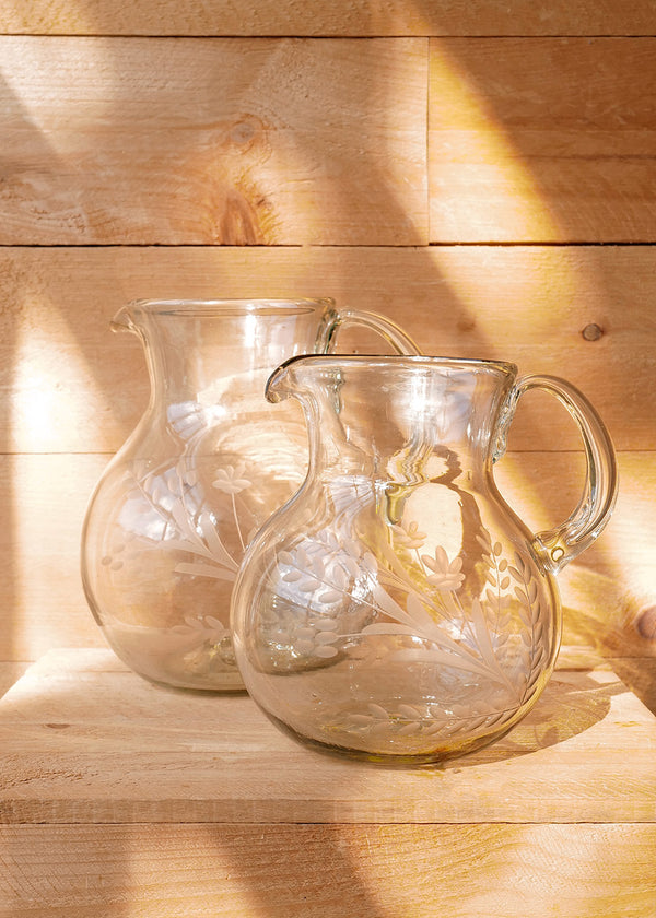 Marea Etched Pitcher - Large