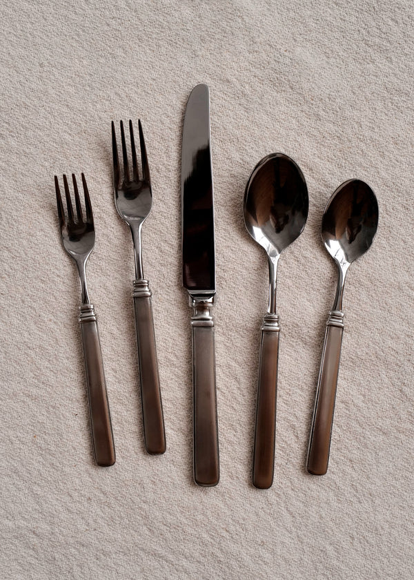 Italian Pewter Gabriella Flatware, 5 Piece Set