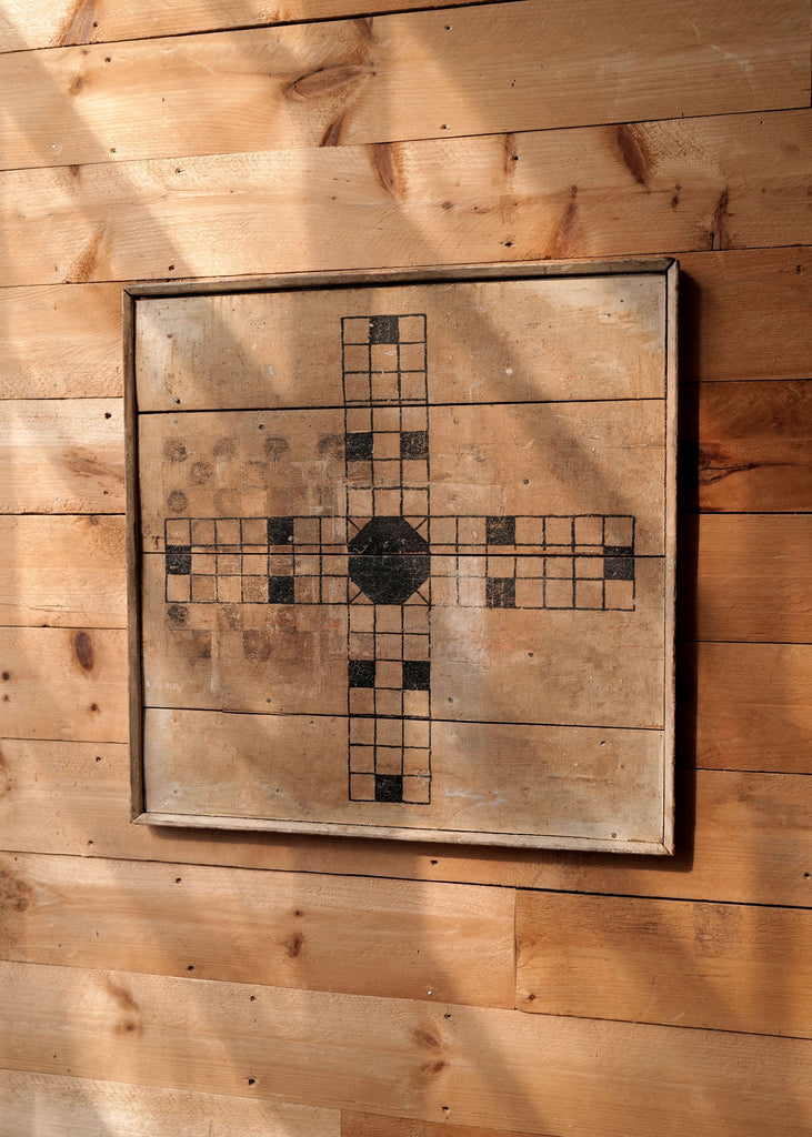 Antique Game Board, Underpainting Parcheesi - Slow Roads