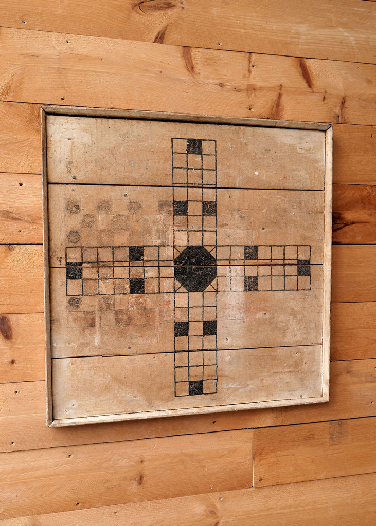 Antique Game Board, Underpainting Parcheesi - Slow Roads