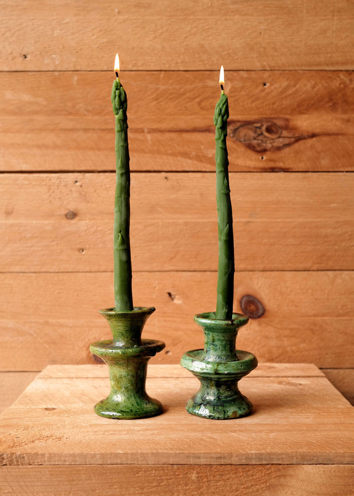Asparagus Taper Beeswax Candles - Slow Roads