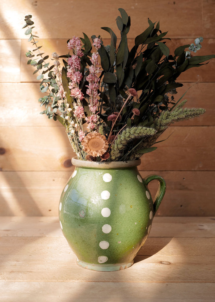 Balaton Collection, Dotty Green Vase - Slow Roads