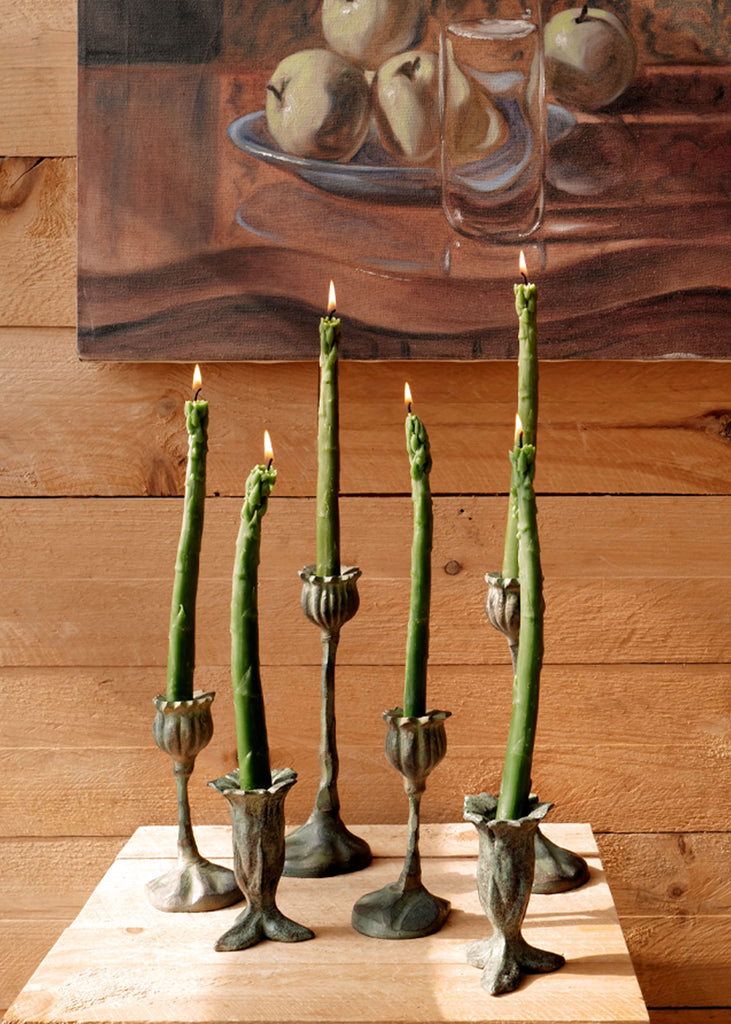 Bronze Botanical Candlesticks - Slow Roads