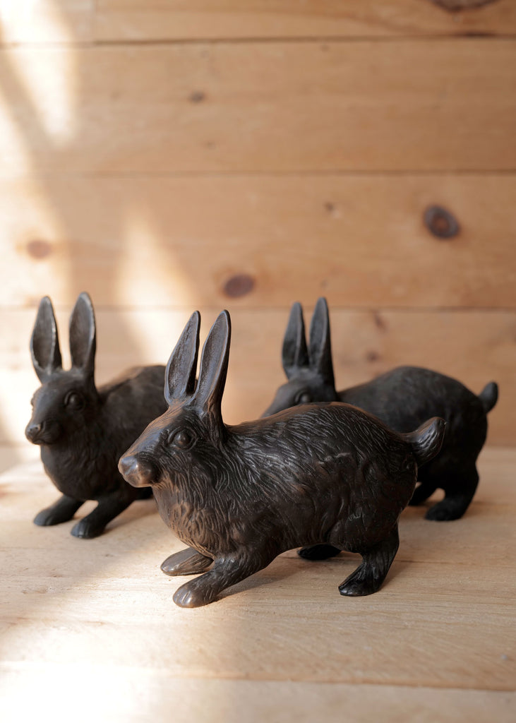 Bronze Rabbit Doorstop - Slow Roads