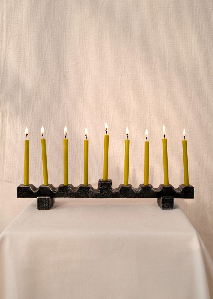 Brutalist Hanukkah Menorah - Slow Roads