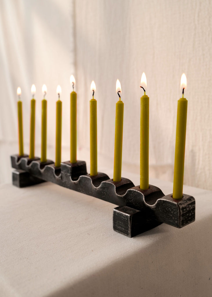 Brutalist Hanukkah Menorah - Slow Roads