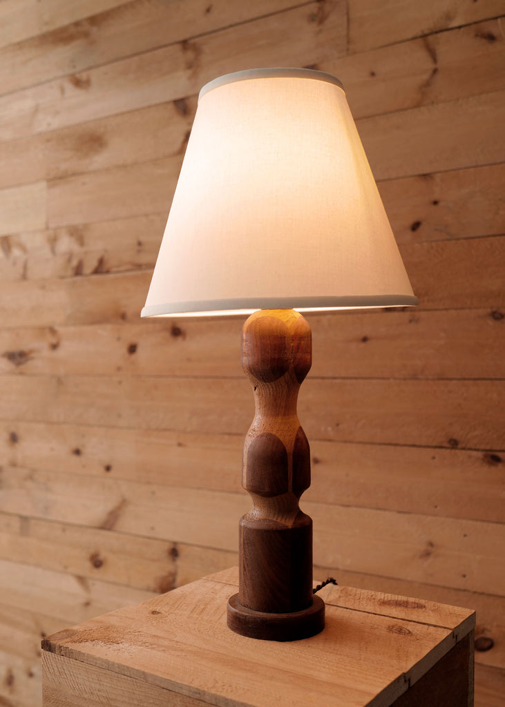 Craftsman Wood Inlay Lamp, Medium - Slow Roads