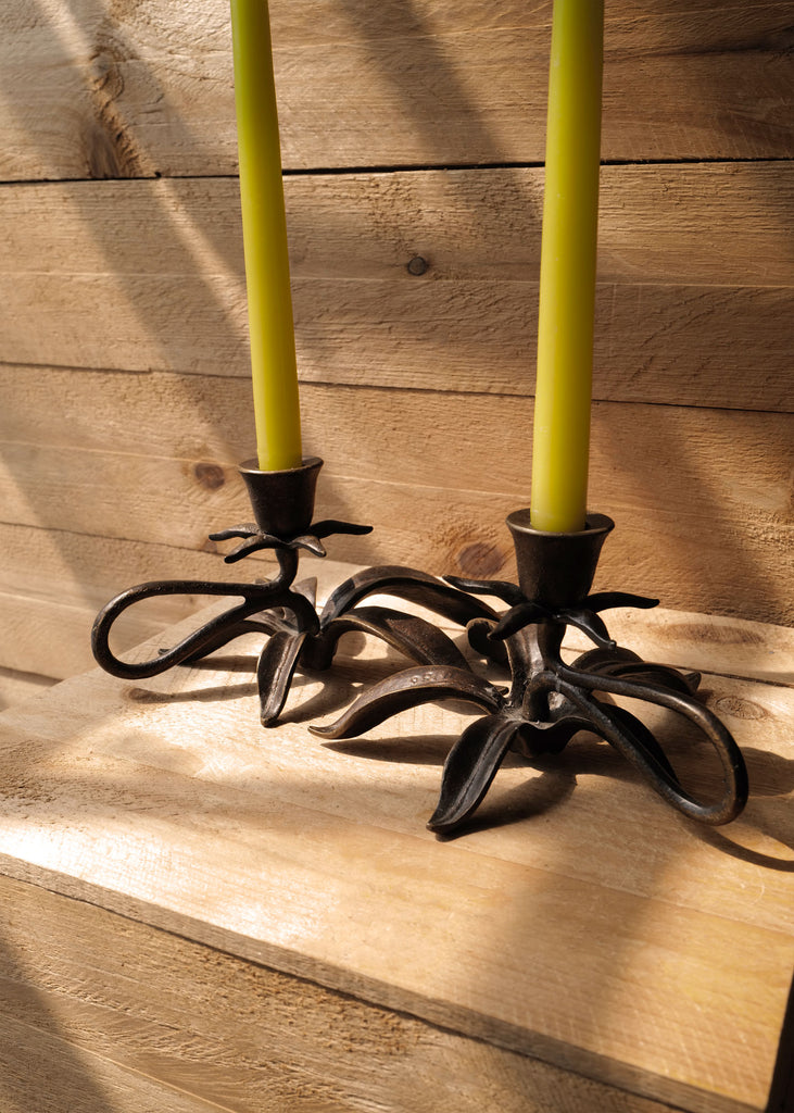 Floral Brass Candleholders, Scott Nelles - Slow Roads