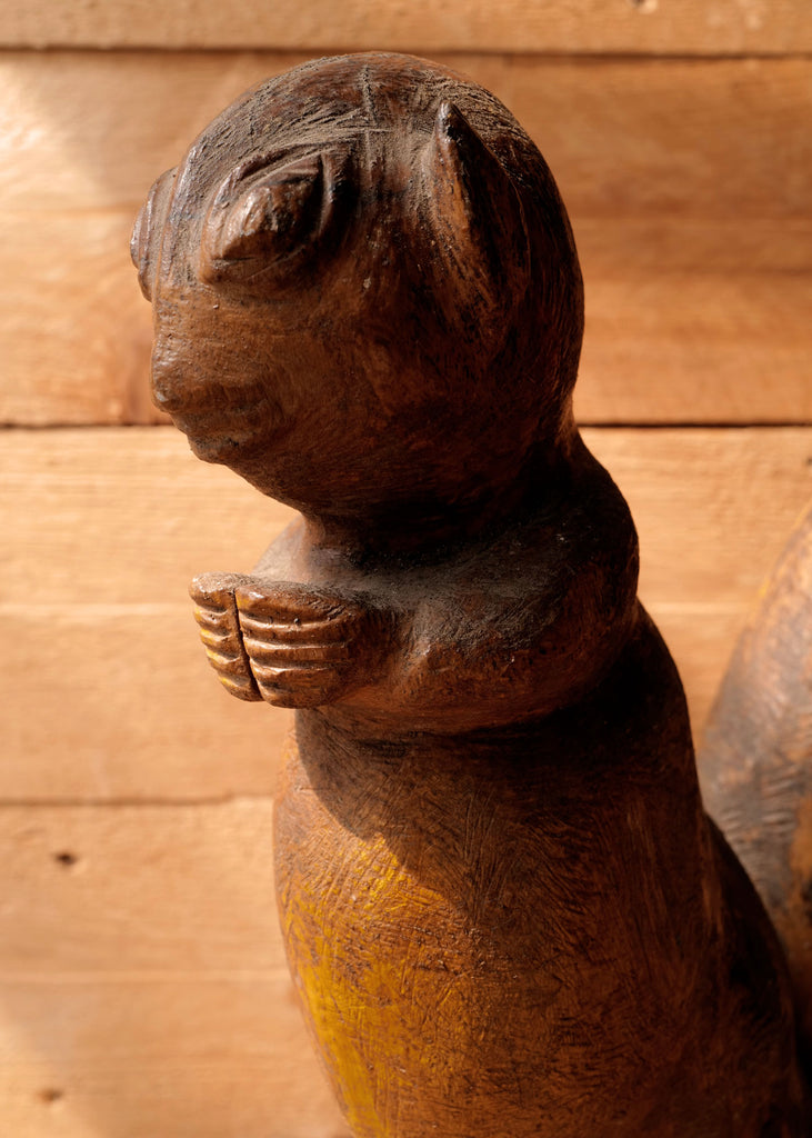 Hand Carved Folk Squirrel - Slow Roads