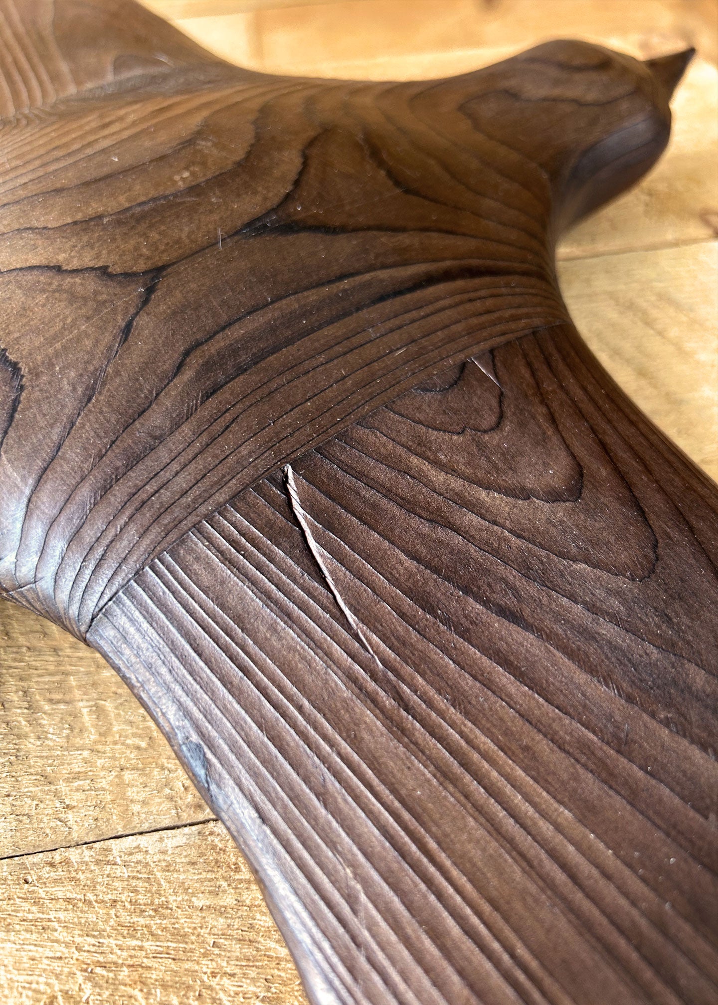 Shou Sugi Ban Bird | Hand-Carved Wood Bird | Japanese Wood