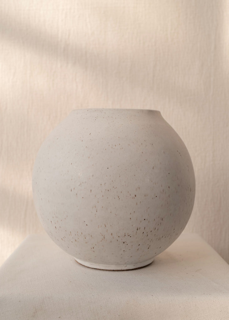Hand Thrown Moon Vase, Speckled - Slow Roads
