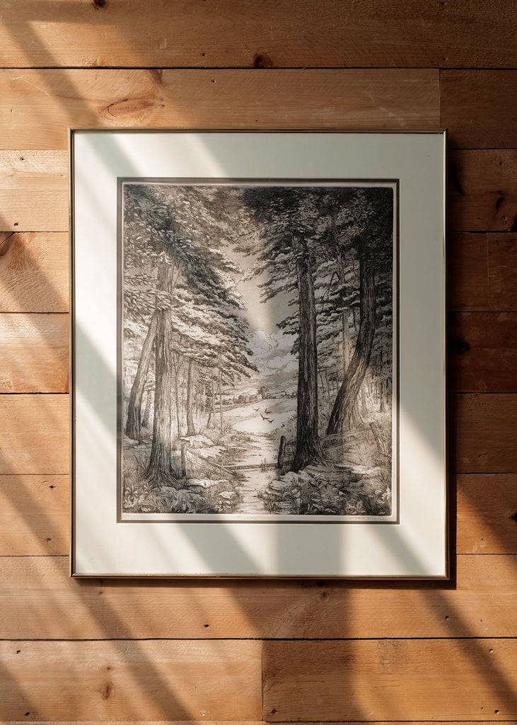 Landscape Lithograph - Slow Roads