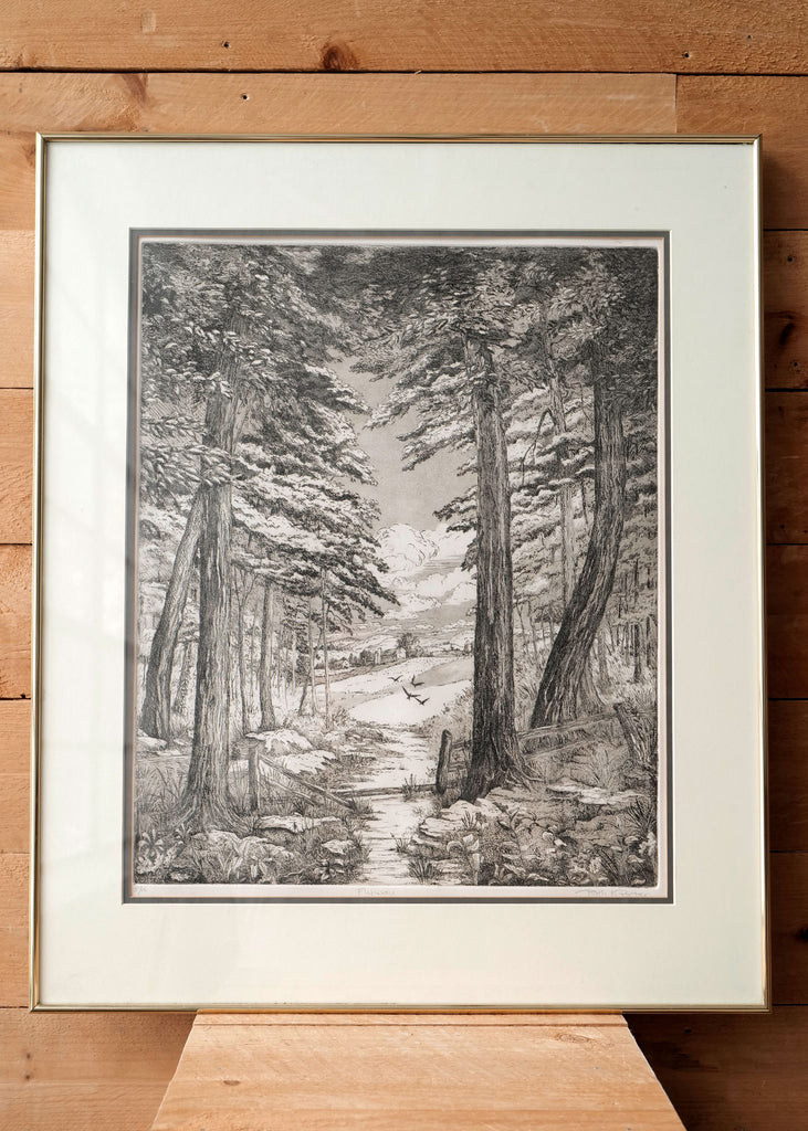 Landscape Lithograph - Slow Roads