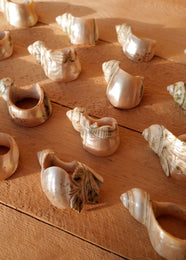 Vintage Souvenir Shell Napkin Rings - Slow Roads