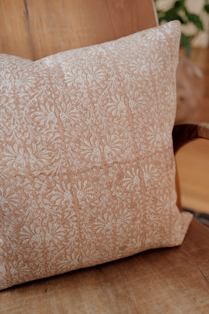 Sutton Block Print Floral Pillows - Slow Roads