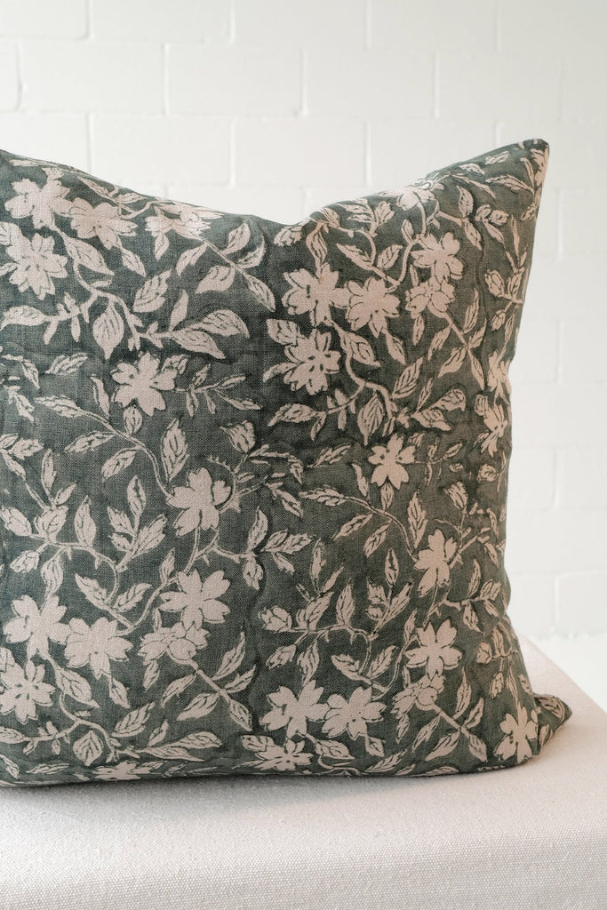 Tabor Block Print Floral Pillows - Slow Roads
